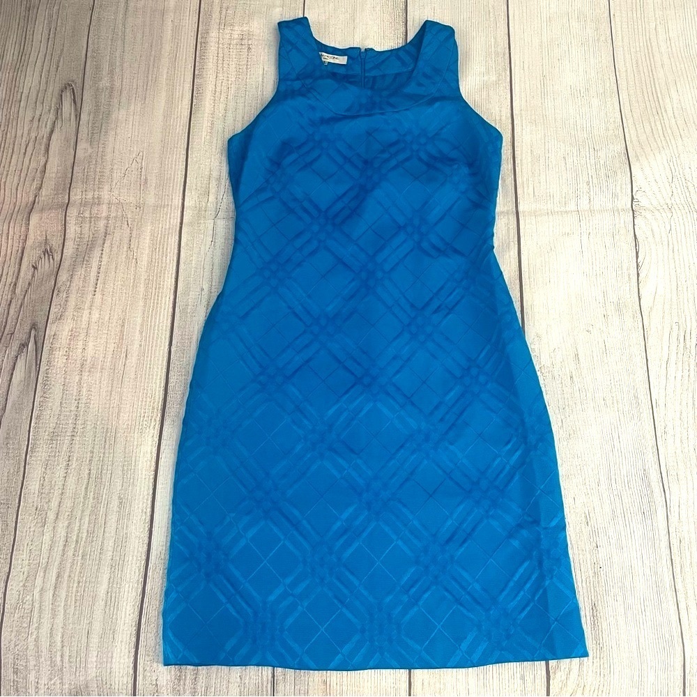 EVAN PICONE Women’s Sleeveless Blue Patterned Midi Dress Size 8 - Picture 12 of 12